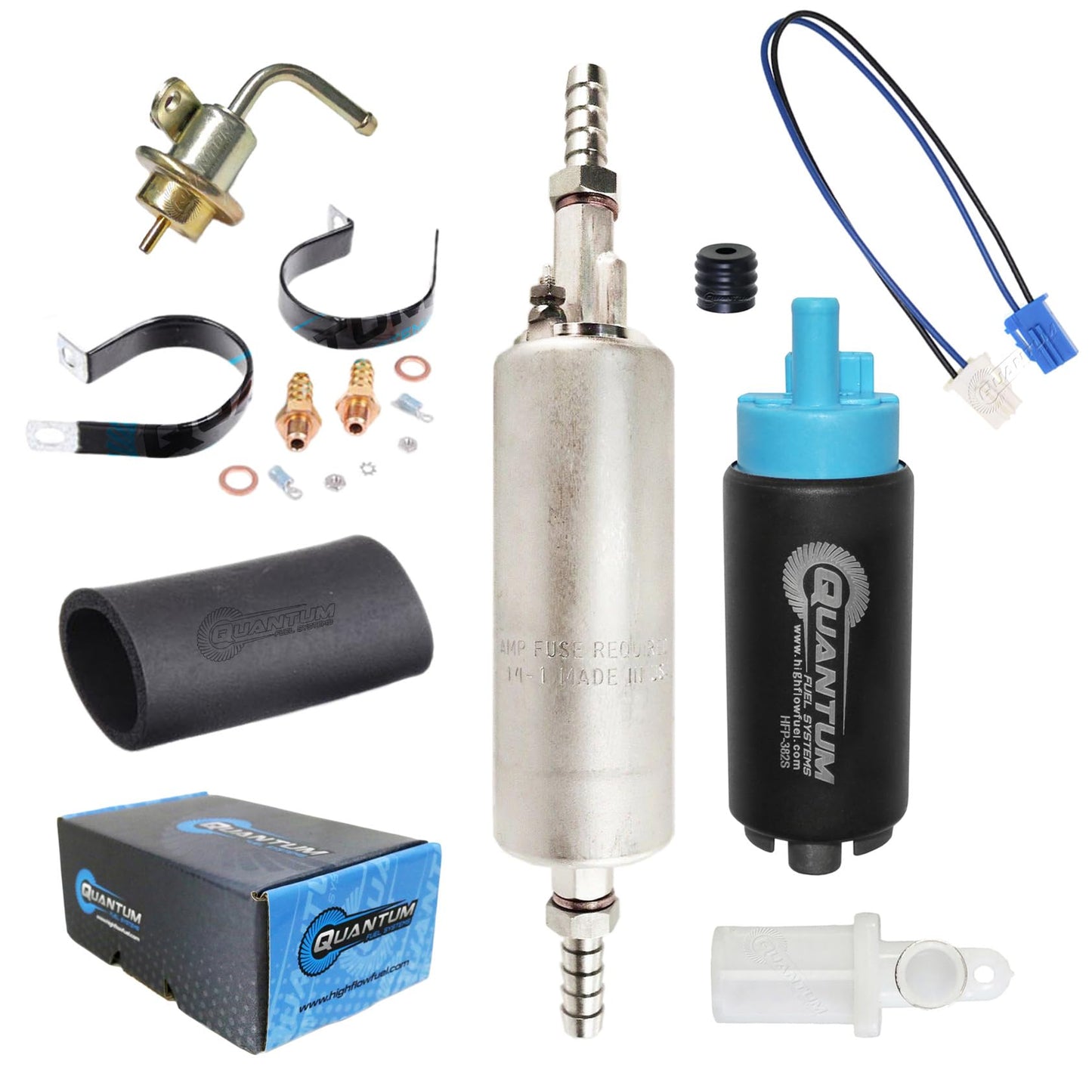 QFS Dual Fuel Pumps w/Regulator for Yamaha F150, F175, F200, F225, F250, F300, VMAX SHO, Total VST Rebuild