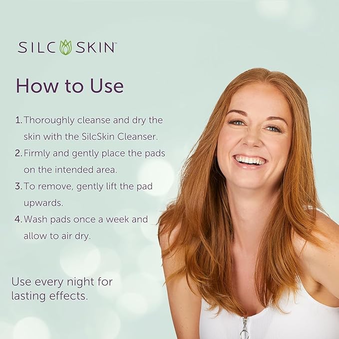 Silcskin Facial Pad Full Face Set Reusable Self Adhesive Silicone Face Patches For Lines Around Eyes And Mouth, Spa At Home Holiday Gift For Her
