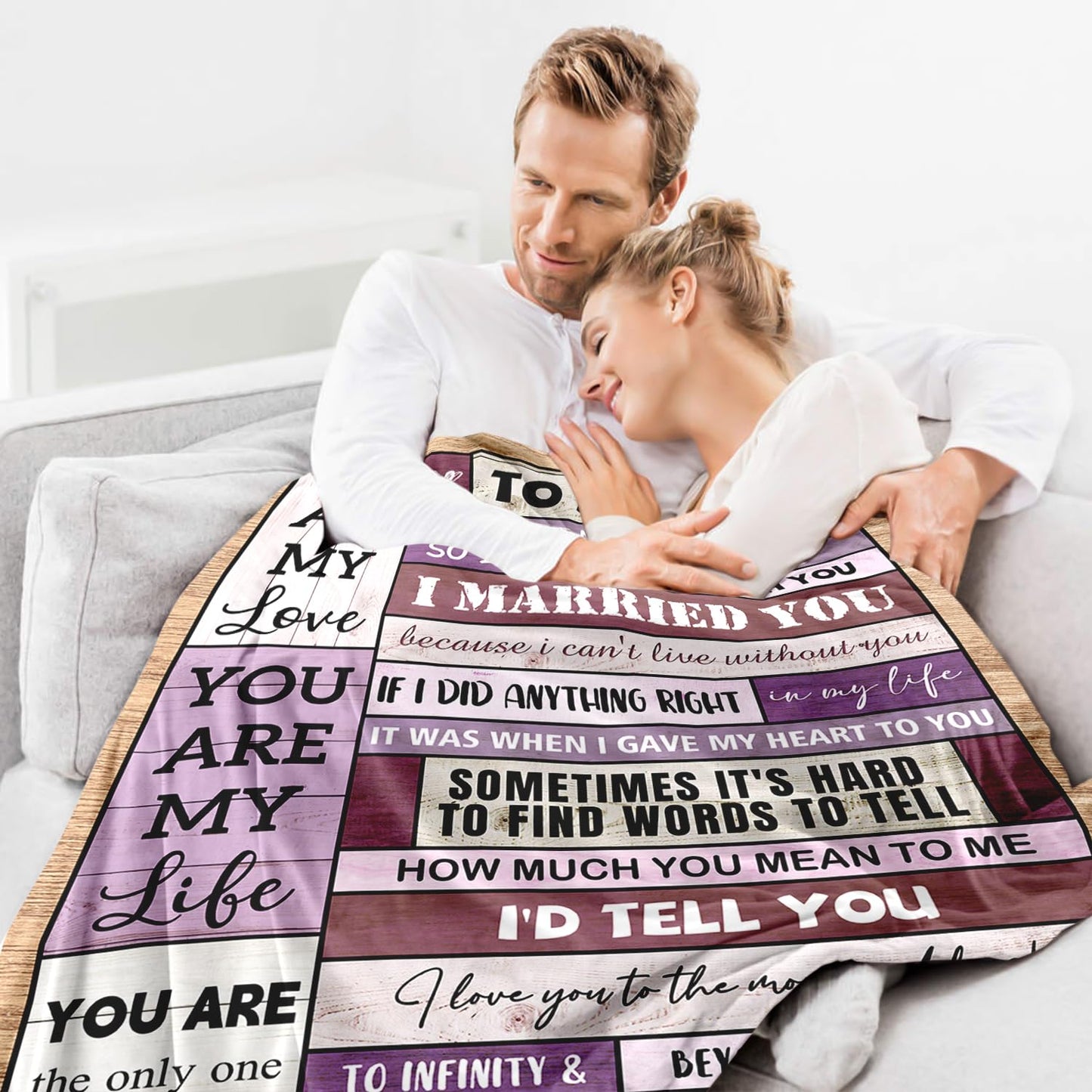 Wife Birthday Gifts Ideas - Wedding Anniversary Romantic Presents for Women Her - Mothers Day Christmas Valentines Day Gifts for Wife Her - Wifey Presents from Husband - To My Love Blanket 50"x60"