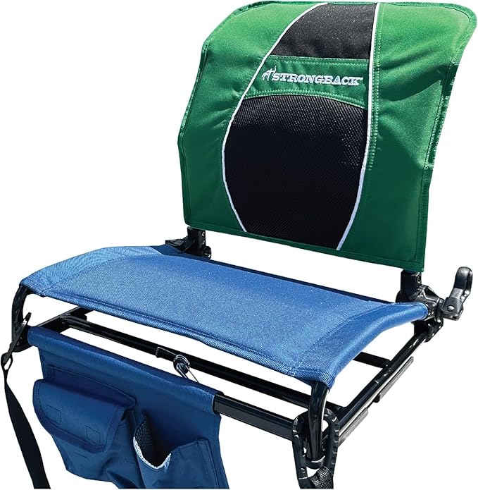 STRONGBACK Lumbar Support Stadium Seat for Bleachers – Ergonomic Chair with Back Support for Adults & All-Day Comfort