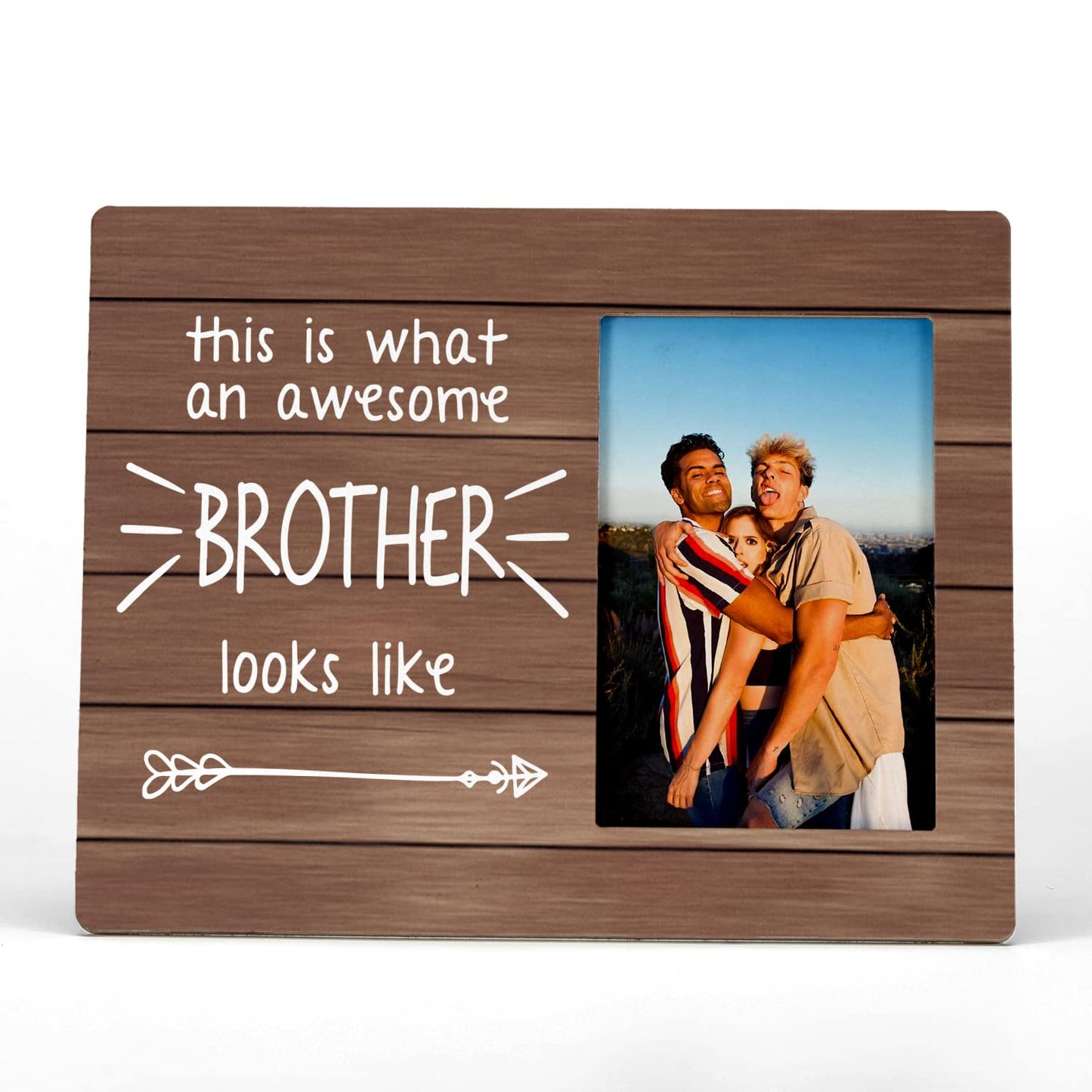 FONDCANYON Awesome Brother Picture Frame, Best Brother Gift for Birthday or Christmas (4x6 Inch Photo)