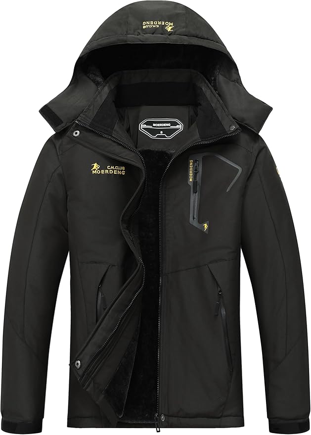 MOERDENG Women's Waterproof Ski Jacket Warm Winter Snow Coat Mountain Windbreaker Hooded Raincoat Jacket