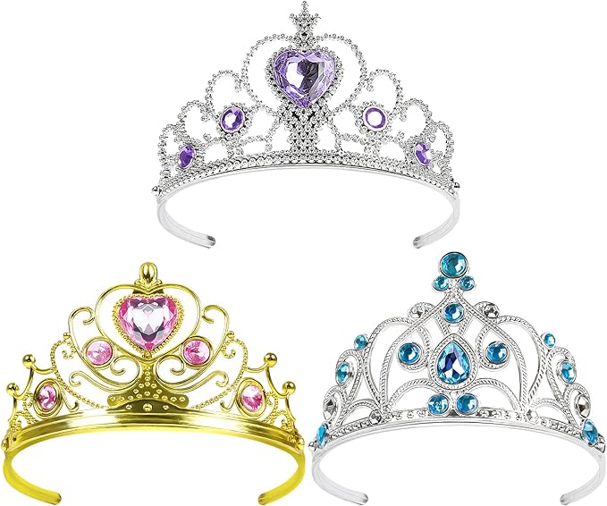 BIBUTY Princess Crowns Tiara for Little Girls, Toddler Girl Tiara Crown Princess Dress Up Accessories, Birthday Dress Up C...