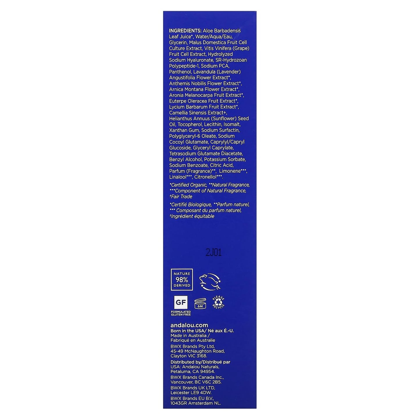 Andalou Naturals Face Mist, Moisture Boost Facial Spray with Hyaluronic Acid & Collagen, Hydrating & Moisturizing Skin Care for