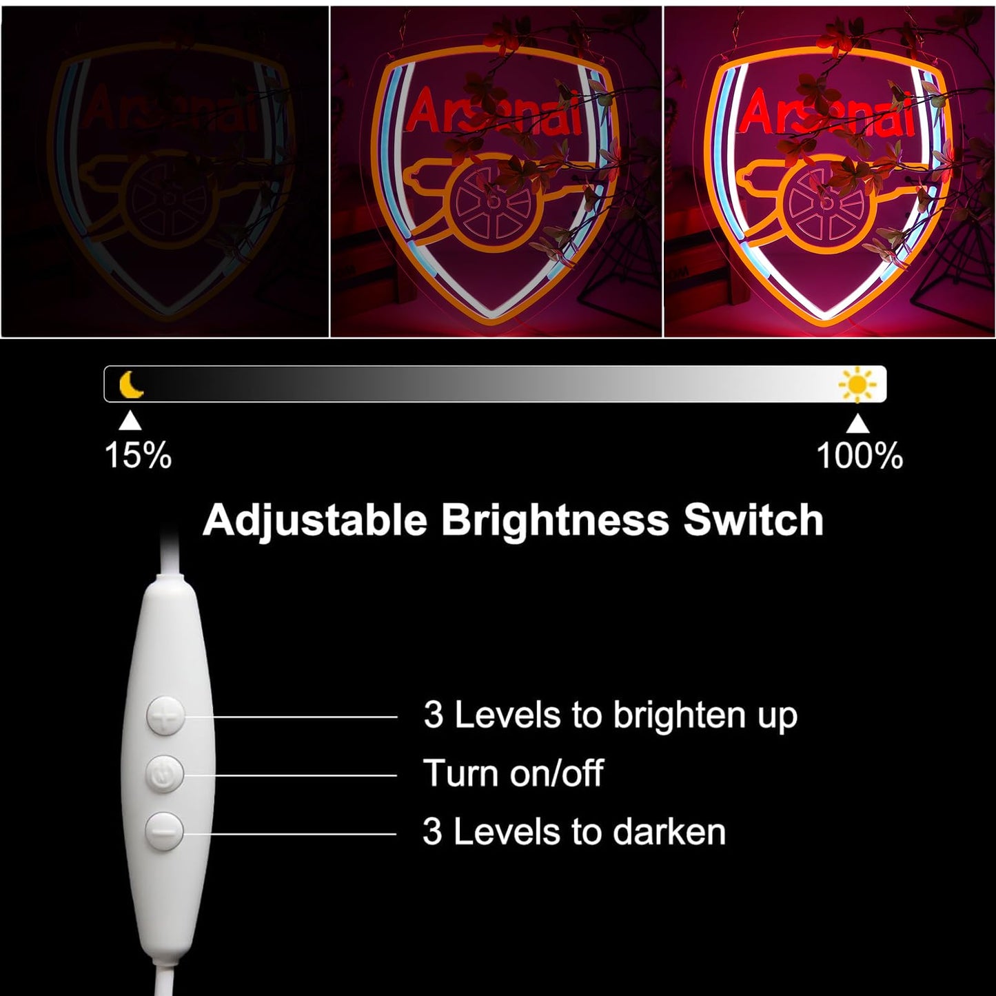 AHlove Football Team Neon Sign for Wall Decor，LED Neon Lights for Bedroom、Man Cave，Birthday、Christmas Gifts for Boys