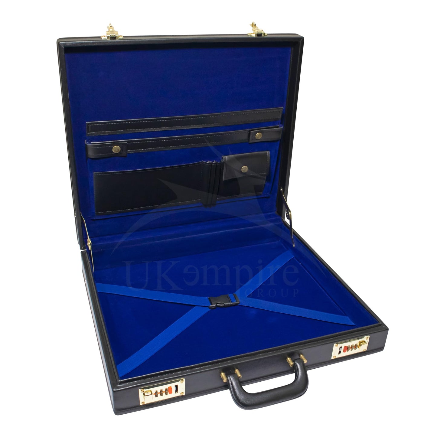Premium Masonic Regalia MM/WM Apron Hard Case Briefcase, Black Leather – Freemason Bags & Cases (Imitation Leather)