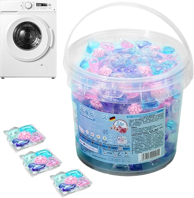 Laundry Detergent Pods – 40 Tablets Deep Cleaning Laundrys Soap Beads | Laundry Pods With Scented Beads Stain Removal, Color Protection & Fabric Softening