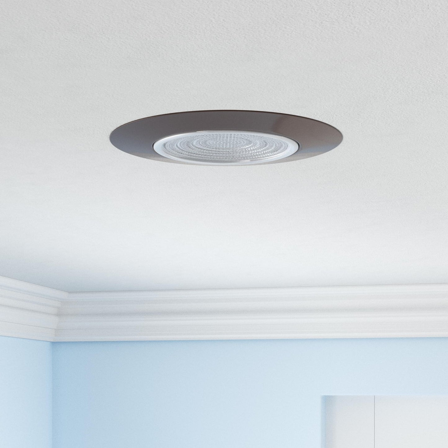 NICOR Lighting 6 inch Oil-Rubbed Bronze Recessed Shower Trim with Glass Fresnel Lens (17502OB)