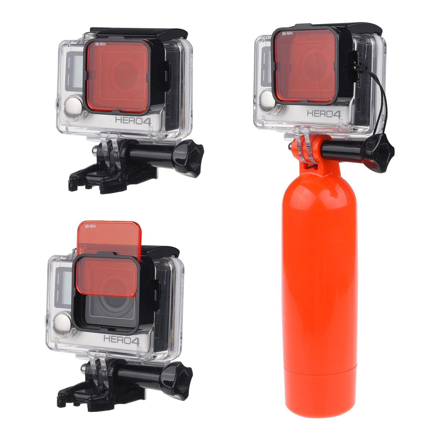Camkix Diving Lens Filter Kit Compatible With Gopro Hero 4, Hero+, Hero And 3+ - Fits Standard Waterproof Housing - Enhances Col
