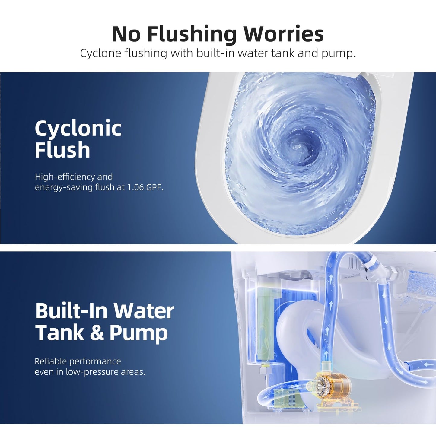 RekeSmt Smart Toilet with Bidet, ADA Comfort Height, UV-C Light, Foam Shield, Auto Open Close & Men's Urinal Auto Flush, 12" Rough-in One Piece Bidet Toilet with Tank, RKS-X700 MAX
