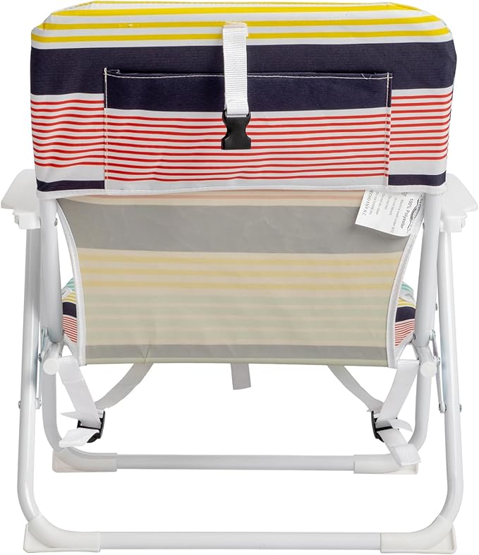 UDeuxff Folding Backpack Beach Chair,Portable Camping Chair with Storage Cup Holder & Adjustable Headrest,Backpack Lawn Chairs for Sunbathing,Camping (Multicolor)