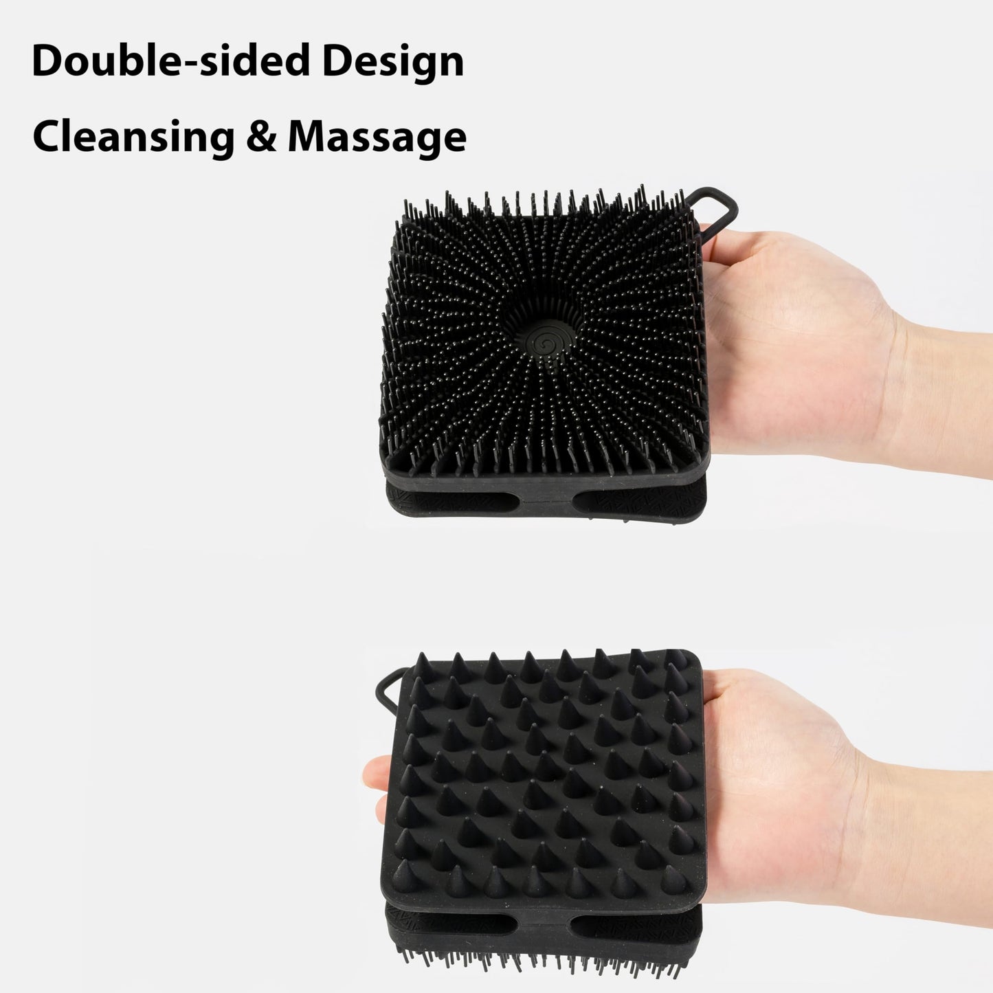 2 PC Silicone Exfoliating Body Scrubber, Silicone Body Shampoo Brush, Soft Silicone Loofah for Sensitive Skin, Shower Silicone H