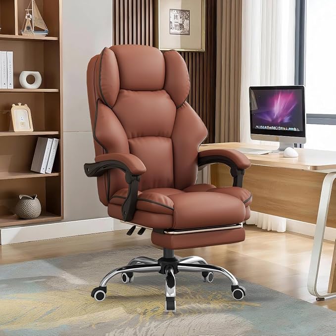 XUEGW Office Chair with Footrest Height Adjustable Gaming Computer Chair High Back Executive Swivel Desk Chairs