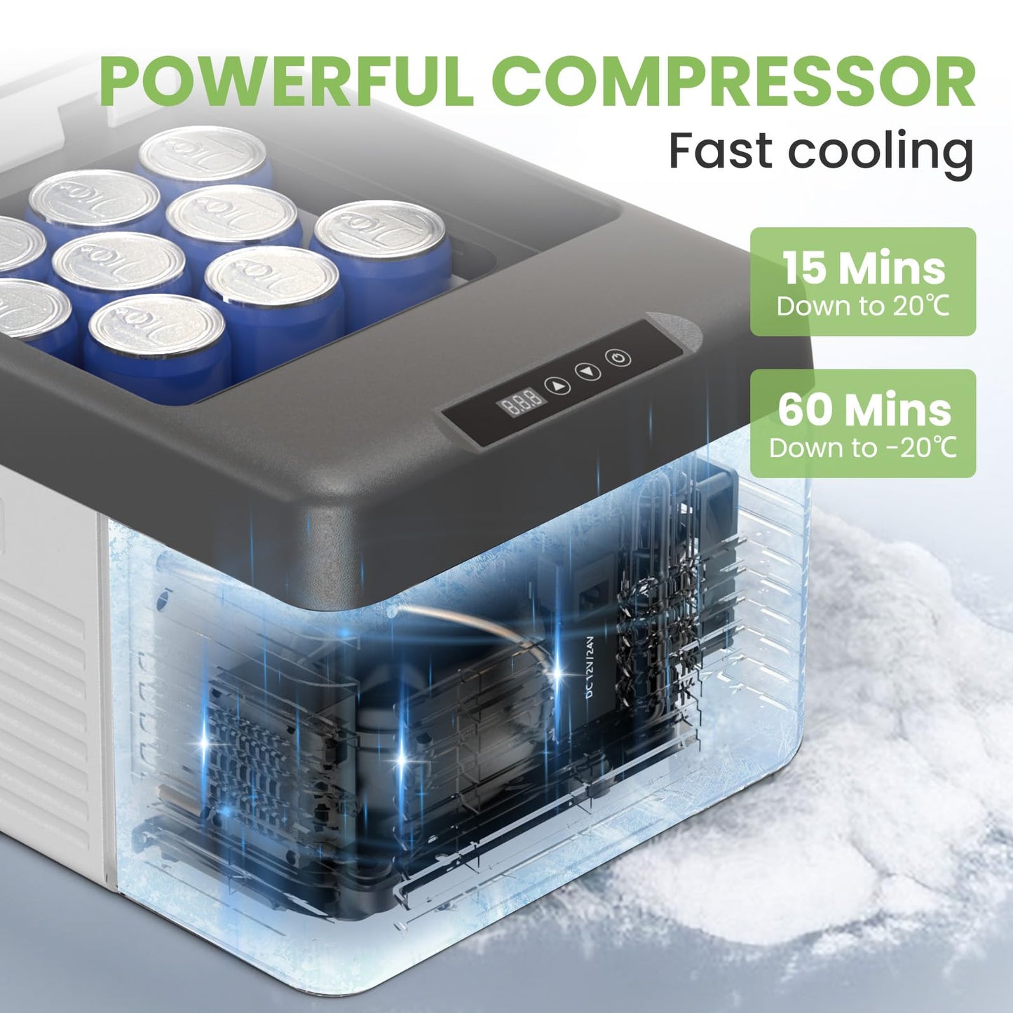 Alpicool Car Refrigerator 12 Volt Portable Car Fridge 10 Quart（9 L Electric Cooler with AC/DC，Car Refrigerator Freezer for Truck Van RV Camper SUV, Camping Boat Travel，-4~68°F