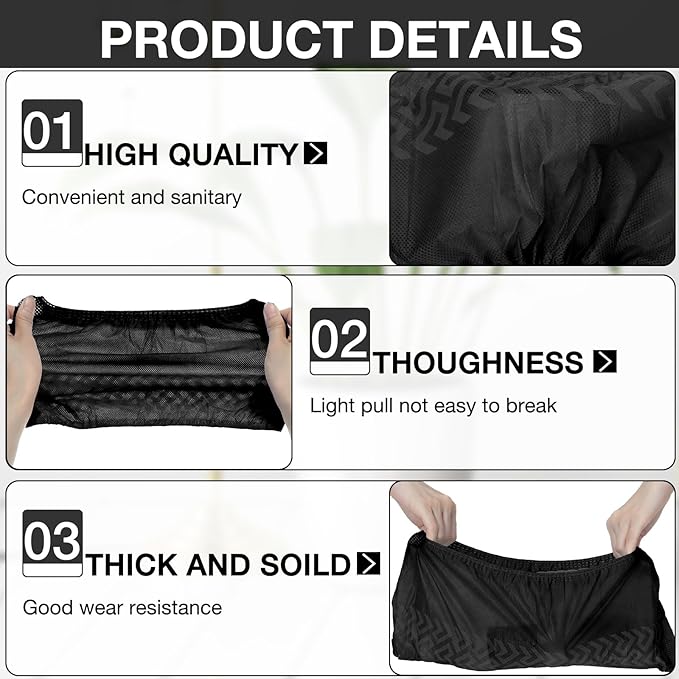 600 Packs Disposable Boot Shoe Covers Non Slip Thick Extra Booties for Shoes Covers Durable for Men Women (Black)