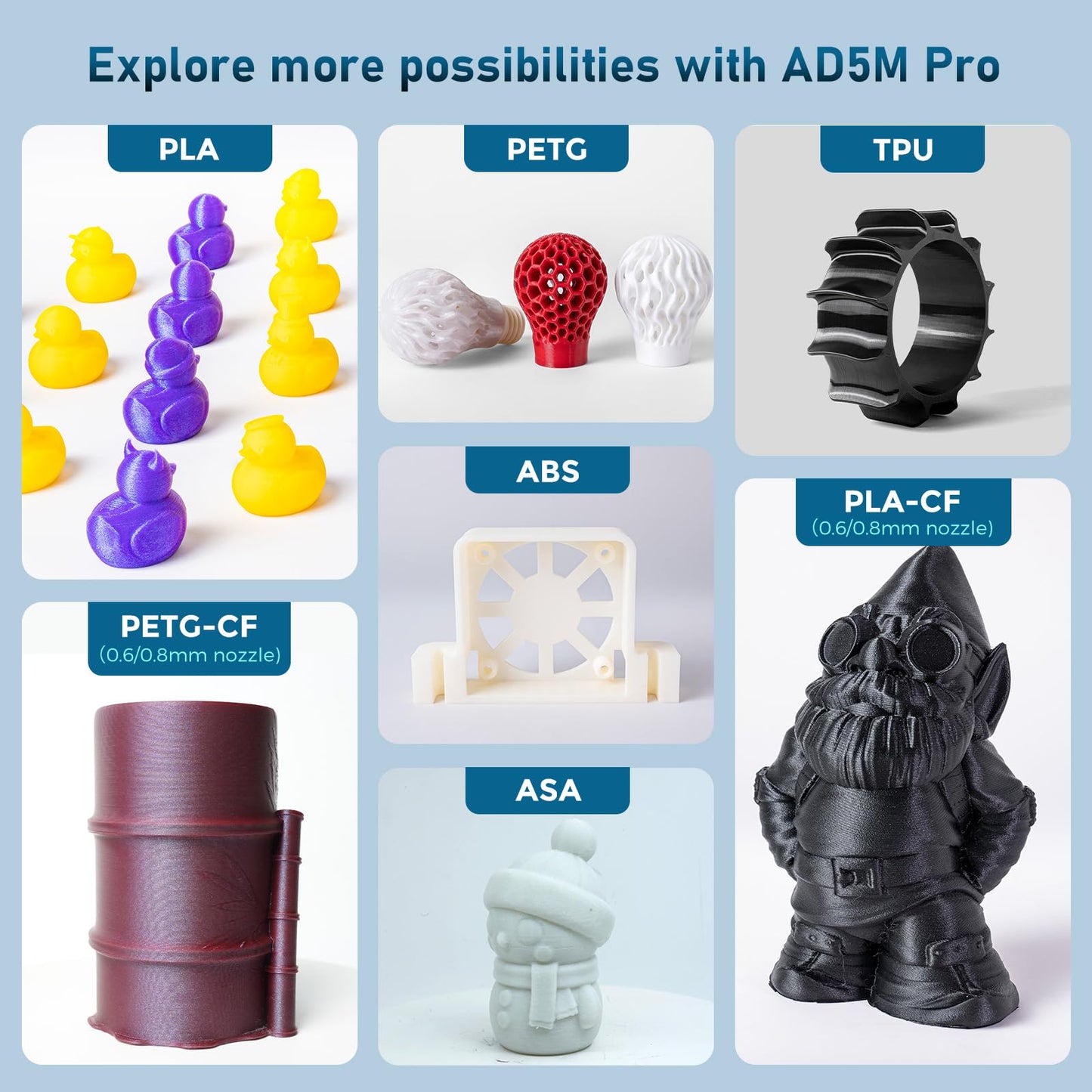 Flashforge Adventurer 5M Pro 3D Printer: 600mm/s High-Speed Printing, Auto Bed Leveling, Quick-Release Nozzle, Removable PEI Plate & Dual Filtration System, 8.7"x8.7"x8.7" Build Volume