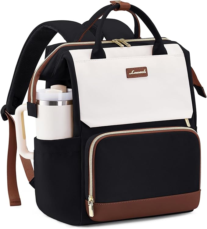 LOVEVOOK Laptop Backpack for Women with Giant Tumbler Holder Pocket, 15.6 inch Travel Work Backpack Purse for Nurse Teache...