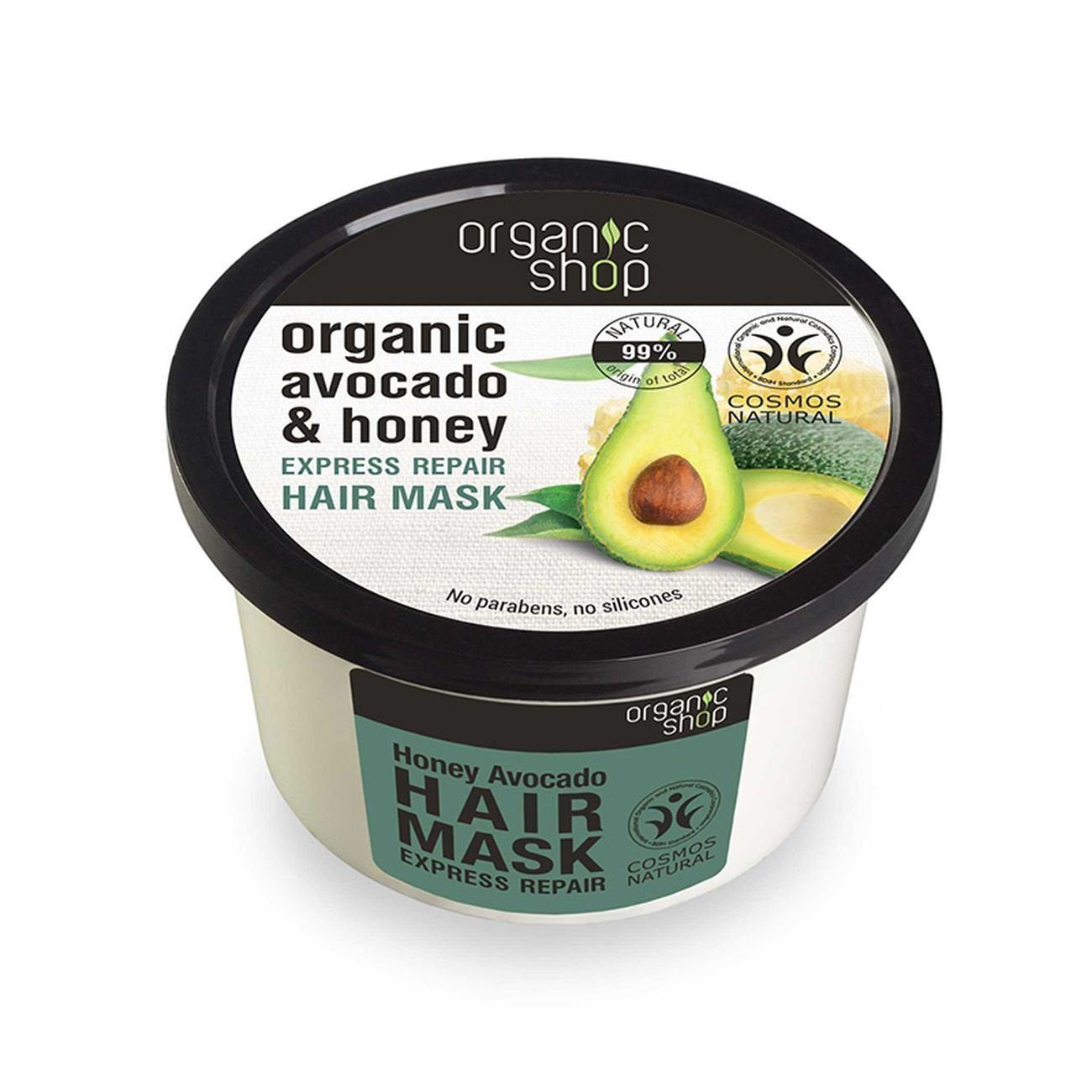 Organic Shop Hair Mask - Avocado & Olive Repairing Deep Conditioner, Hydrates, Nourishes & Repairs Dry, Damaged Hair, Intensive