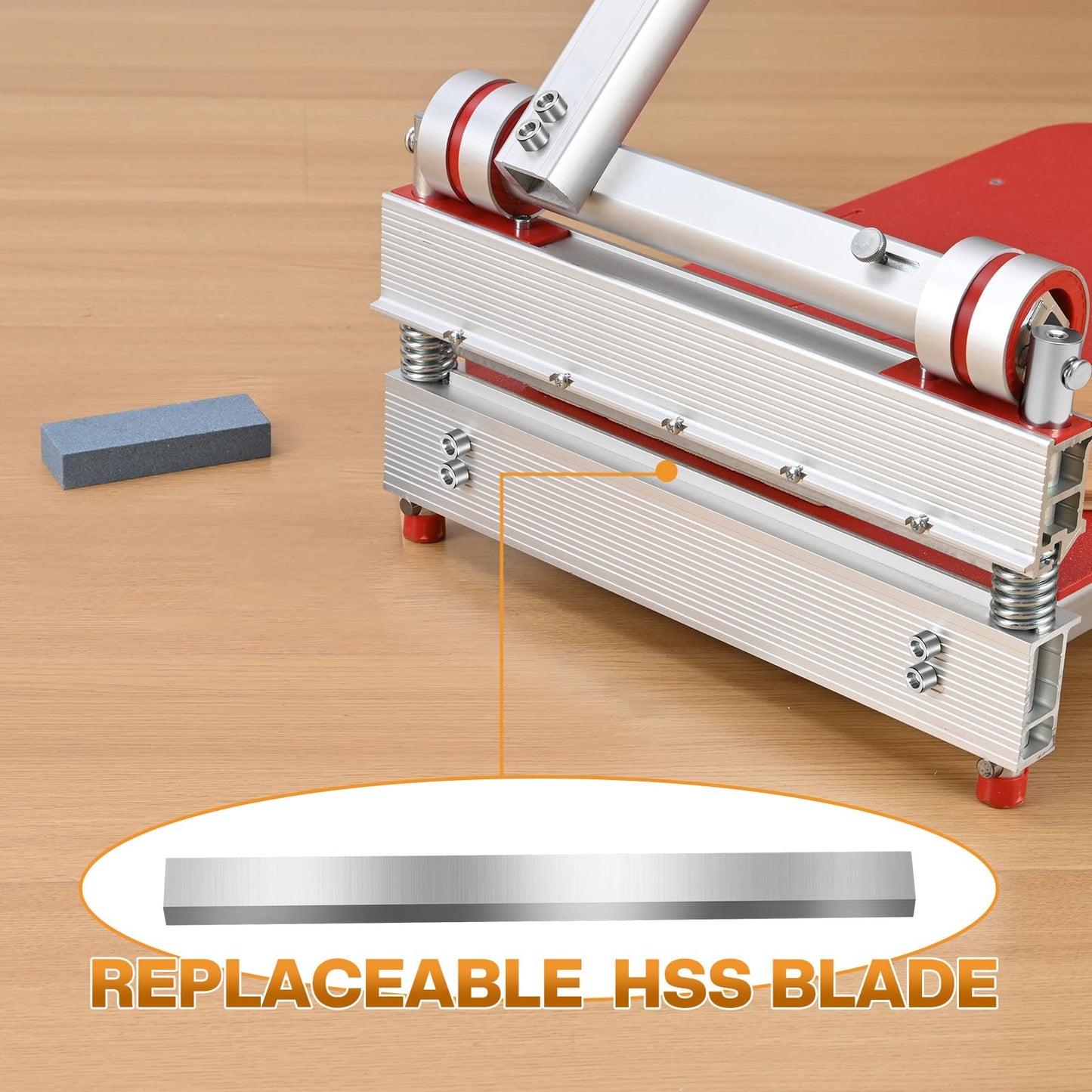 13“ Pro Vinyl Plank Cutter with Extra HSS Blade, Laminate Floor Cutter for Laminate Floor, Engineer Wood, LVP, LVT, VCT, SPC, WPC, Maximum cut to13 mm ! Simple Assembly, Quick Cutting