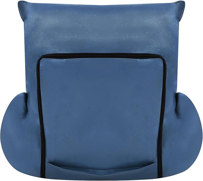 Floor Chair with Back Support, Folding Sofa Chair with 5 Adjustable Position, Cozy Tatami Human Bed with 5 Adjustable Positions for Living Room, Bedroom, Navy Blue