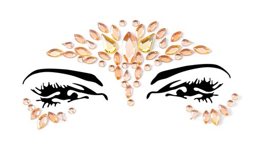 FACEGEM LONDON Face Gems Adhesive Glitter Jewel Tattoo Sticker Festival Gems Rave Party Body Make Up 100 PCS FACE GEMS