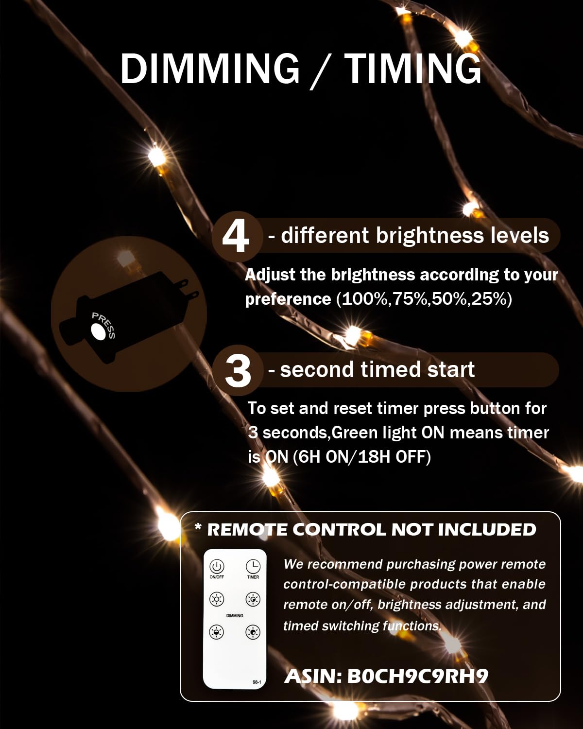 TYBEEU Star Light Tree Set 4ft, 5ft and 6ft with 128/216/256 Warm White LEDs for Holiday Decor - Dimmable, UL Certified, Waterproof - Ideal for Indoor and Outdoor Decoration