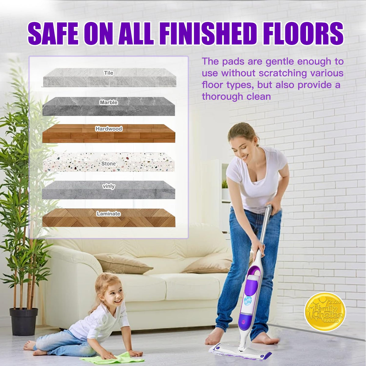 Power Mop Pads Refills for Swiffer Power Mop, Multi-Surface Mopping Pads for Swiffer Power Mop Refills, Disposable Mop Refill Pads Compatible with Swiffer Wet Pads Refill, 20 Count