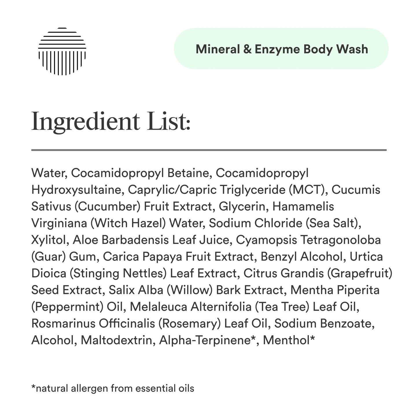 Dermazen Natural Mineral & Enzyme Body Wash for Men & Women | Malassezia Safe | Gentle, Hydrating & Nourishing Cleanser w/Papaya