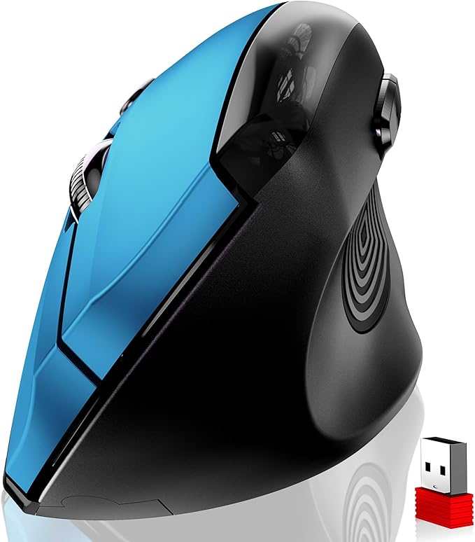 memzuoix Ergonomic Mouse Wireless,2.4G Optical Cordless Mice with 800/1200/1600 DPI,Vertical Computer Wireless Mouse for L...