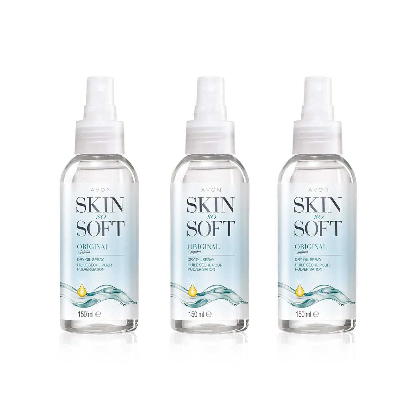 AVON Skin So Soft Original Dry Oil Spray 5 fl.oz (Triple Pack)