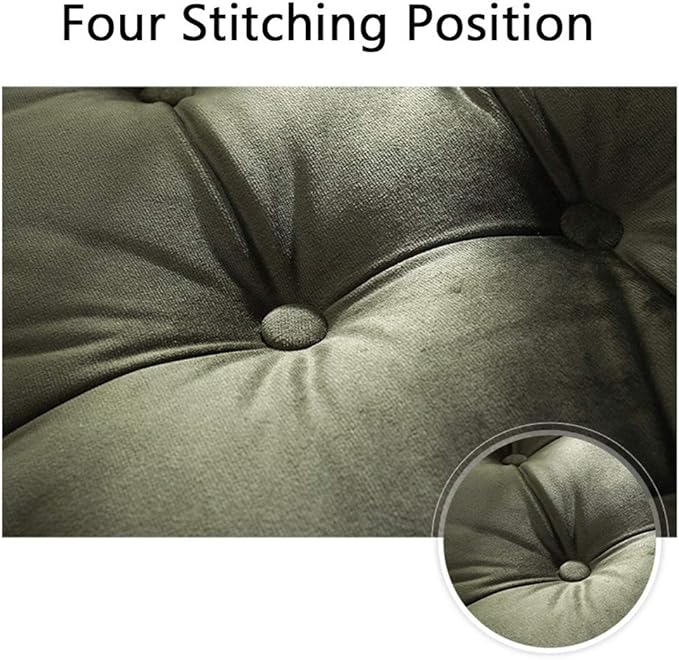 vctops Square Solid Color Velvet Seat Cushion with Handle Tufted Thicken Chair Pad Tatami Floor Pillow Cushion 16.5"x16.5"x4" Army Green