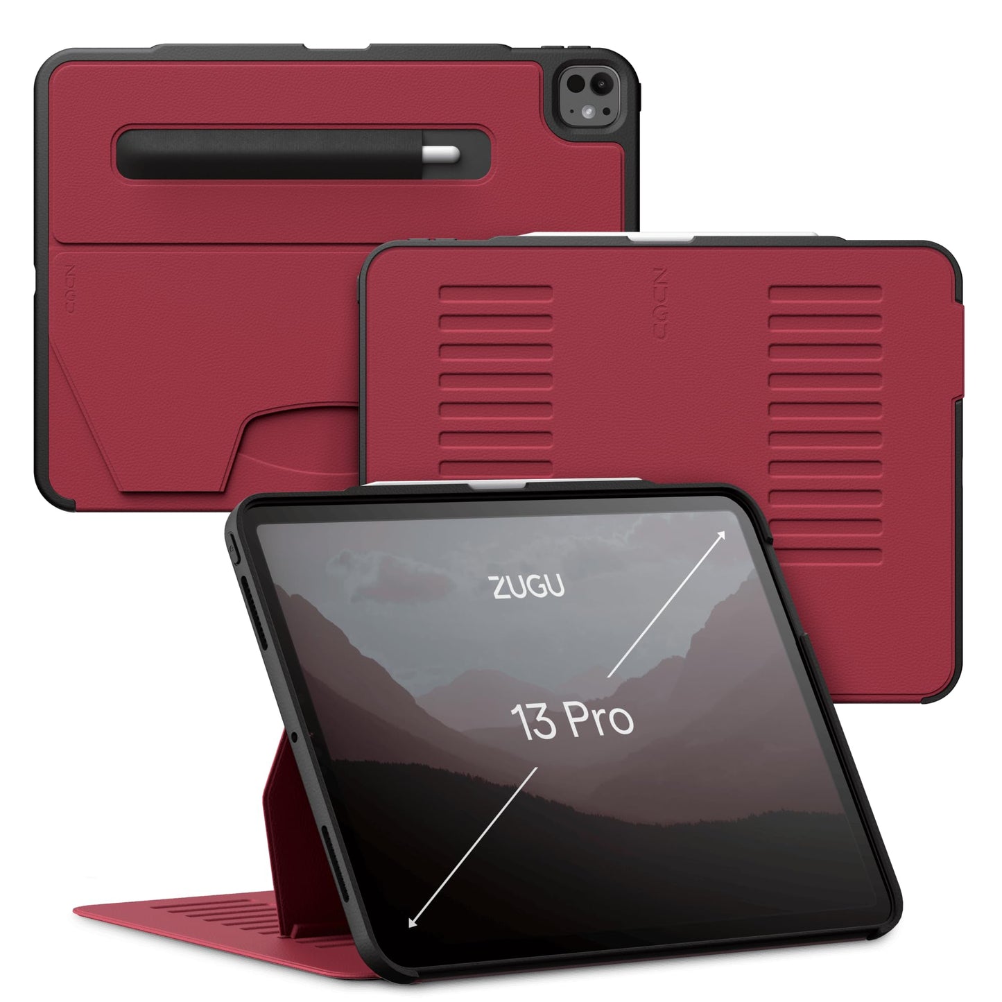 Zugu Case For Ipad Pro 13 (M4) 2024, Slim Protective Cover With Apple Pencil Holder, Auto Wake/Sleep, Multiple Viewing Angles, I