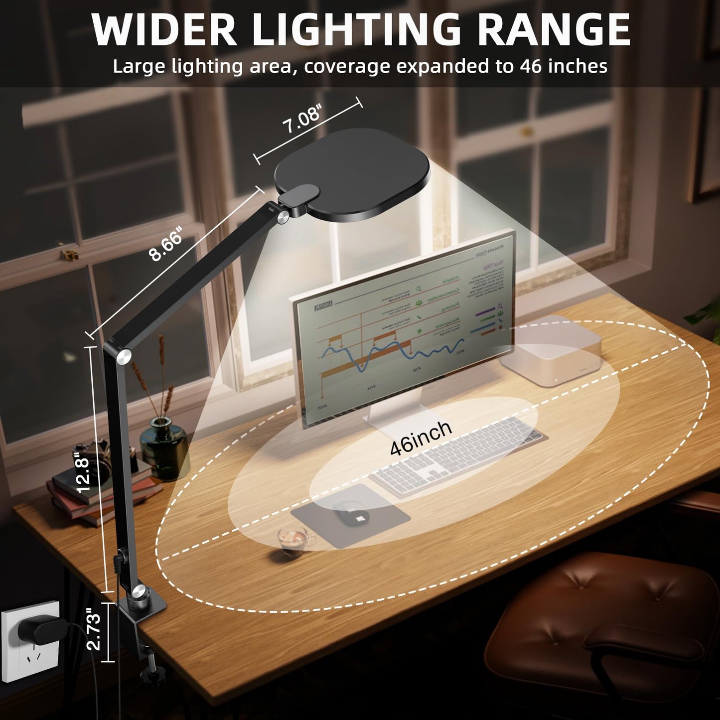 LitONES Video Conference Light for Computer, Dimmable Camera Lighting for Video Recording, Meeting, Laptop & Webcam, 15W Ring Light with C- Clamp,Swing Arm, Remote, Memory & Timer CRI >95