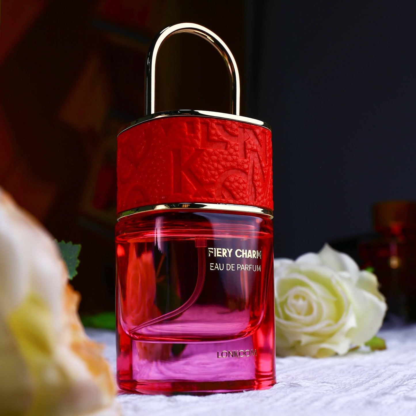 Lonkoom LOCK Fiery Charm Perfume for Women, 1.7 Fl Oz/50ml Eau De Parfum Spray Long-Lasting Fragrance, Floral Fruity Notes of Passionfruit, Grapefruit, Pineapple, Tangerine, Strawberry, Musk