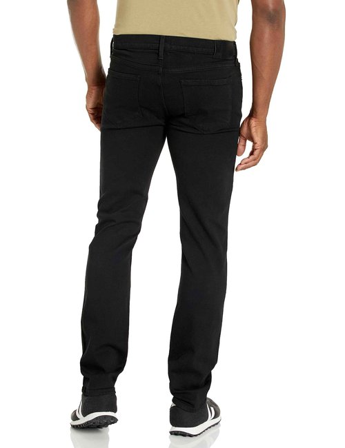 PAIGE Men's Federal Transcend Slim Straight Fit Jean, Black Shadow Destructed, 36