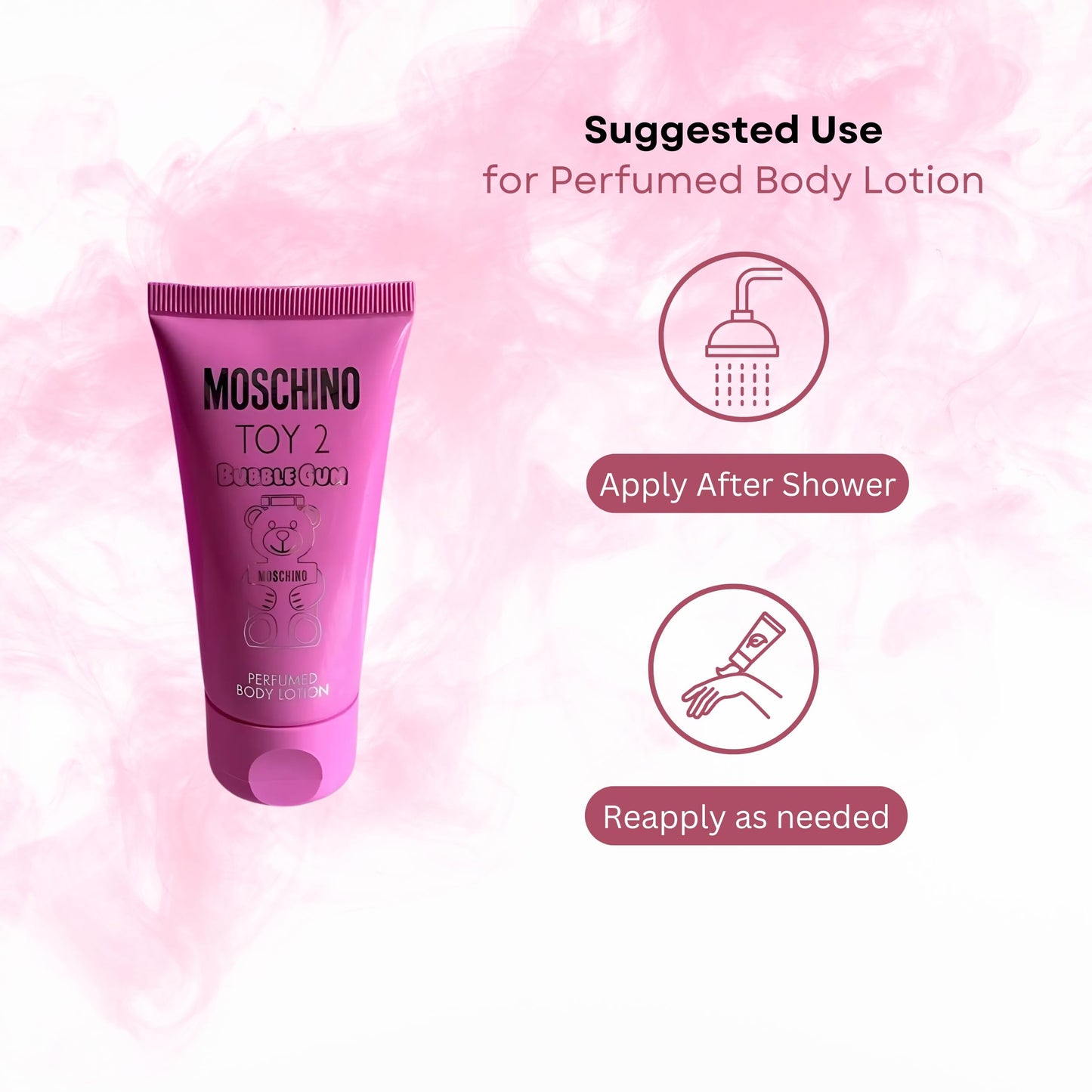 MOSCHINO Toy 2 Bubble Gum 3-Piece Set for Women, (0.17 Oz Eau De Toilette Splash + 0.8 Oz Bath Shower Gel + 0.8 Oz Body Lotion)
