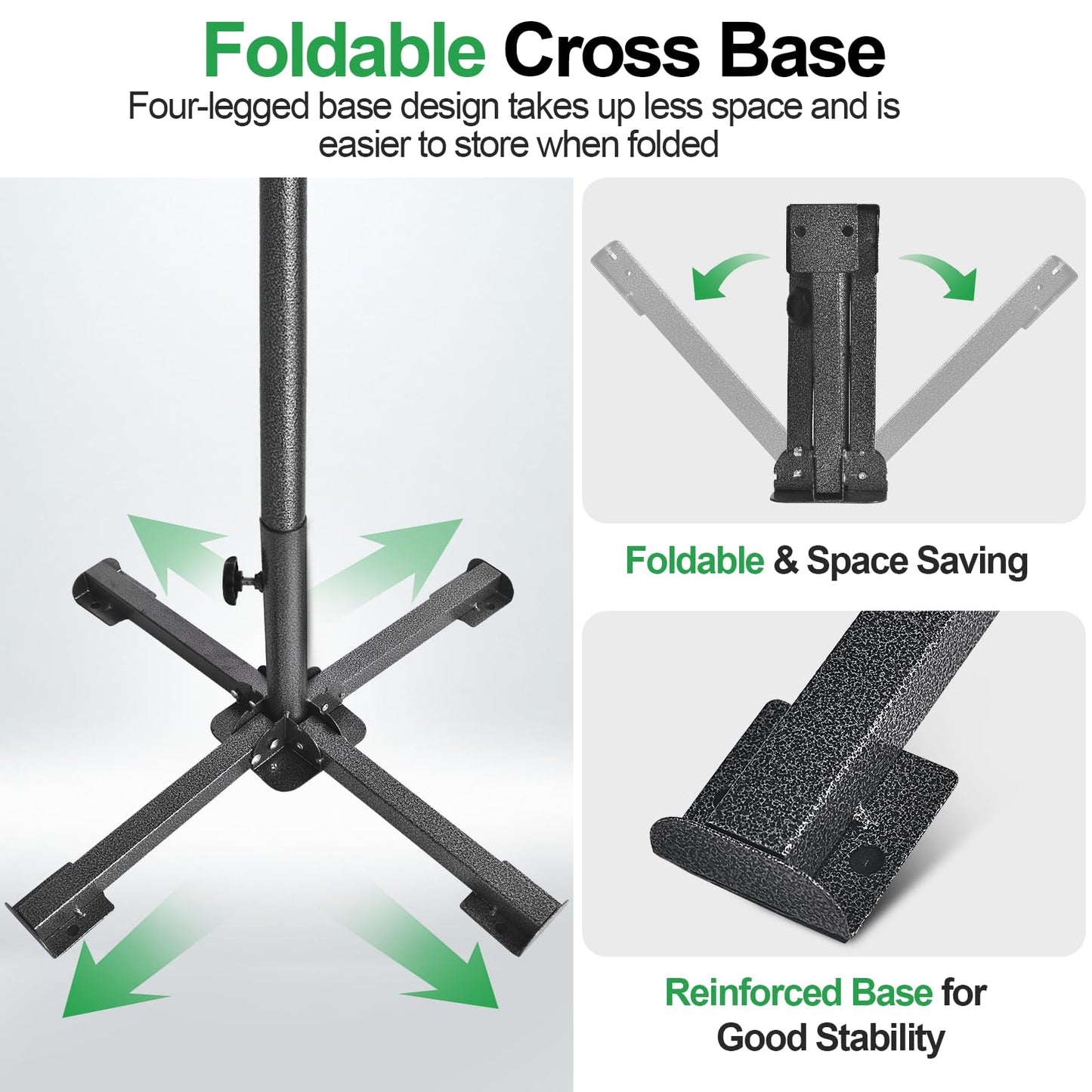 Emart 8.5X10Ft Backdrop Stand, Four-Legged Photo Background Frame Kit With Foldable Cross Base, Adjustable Back Drop Holder For