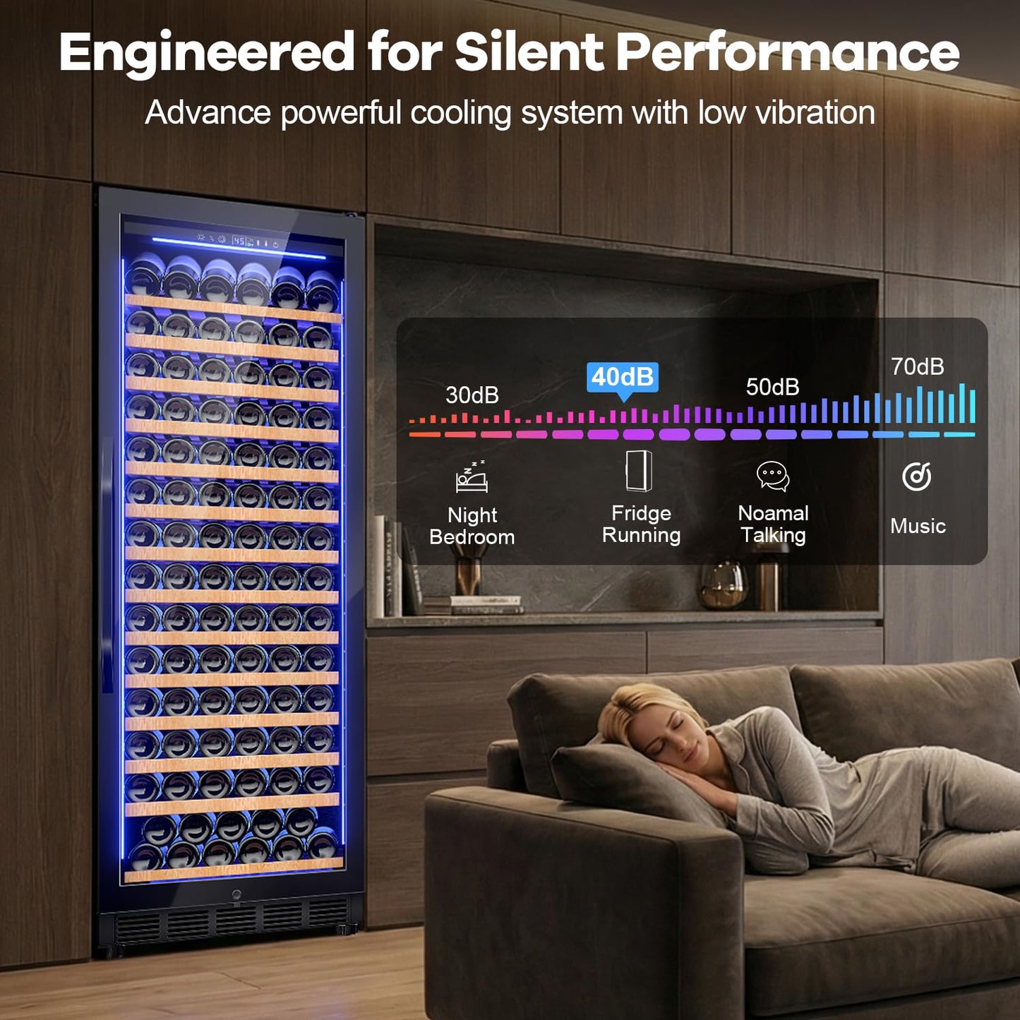 Velivi 24" Wine Cooler Refrigerator Black, 24 Inch Wide Large Capacity Freestanding/Built in Wine Fridge for 154 Bottles with Safety Lock, Professional Wine Cellar with Glass Door