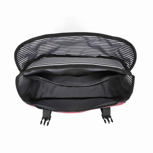 TOURBON Nylon Double Pannier Shoulder Bags Bicycle Rear Rack Trunk Motorcycle Tail Seat Bag (Purple)