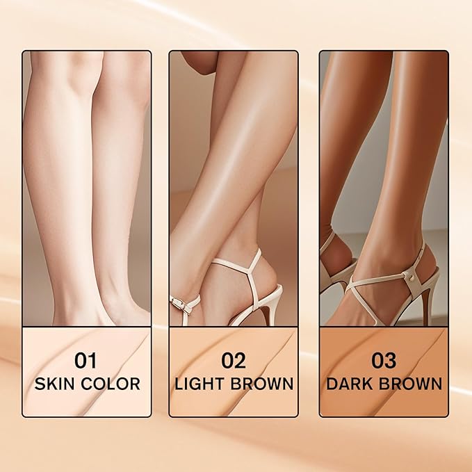 Leg Makeup Waterproof No Transfer, Light Long-Lasting, Easy Application, Legs & Body Concealer Makeup. (Fairest Glow)