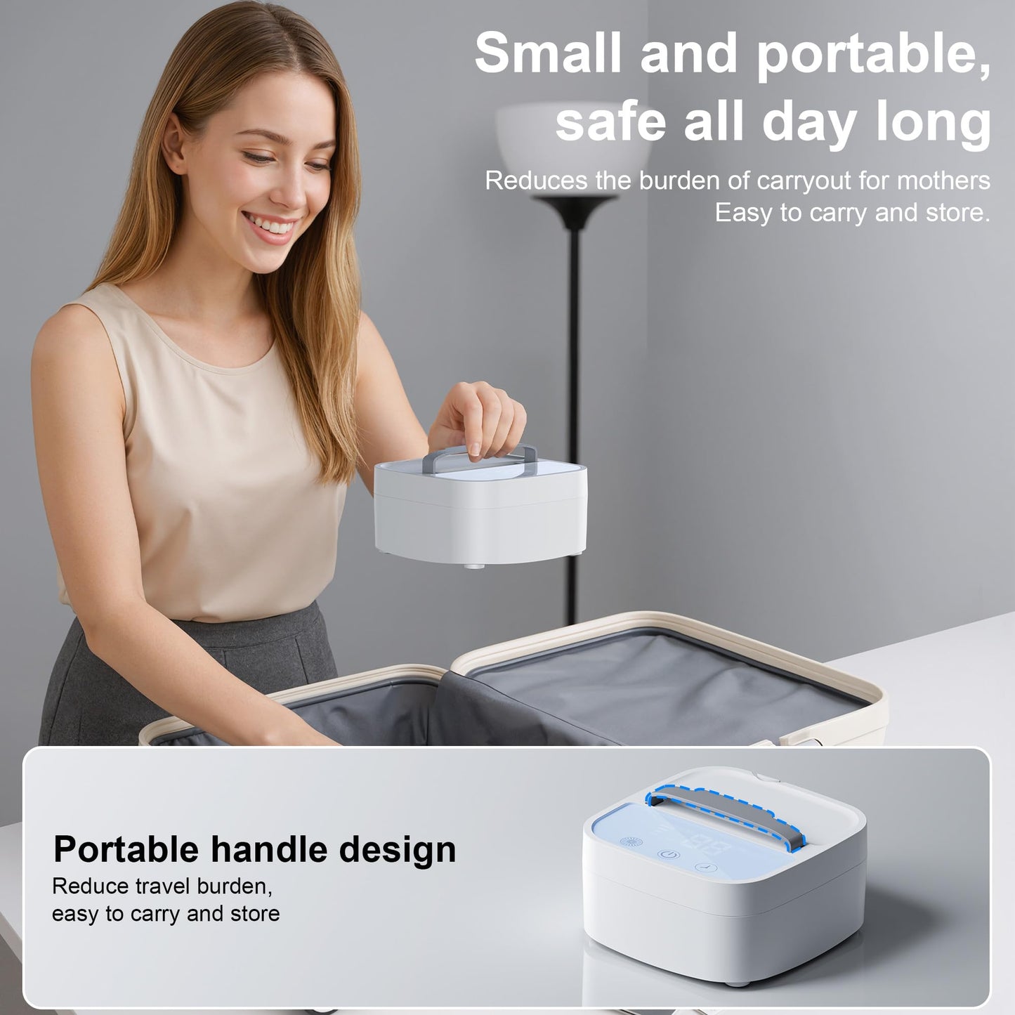 Dual Pump Nebulizer Machine for Adults Kids - 0.8ml/min Super Mist, 2.1μm Fine Particles for Adults & Kids, Portable Breathing Treatment LED Display, ≤45dB Quiet, Medical Grade