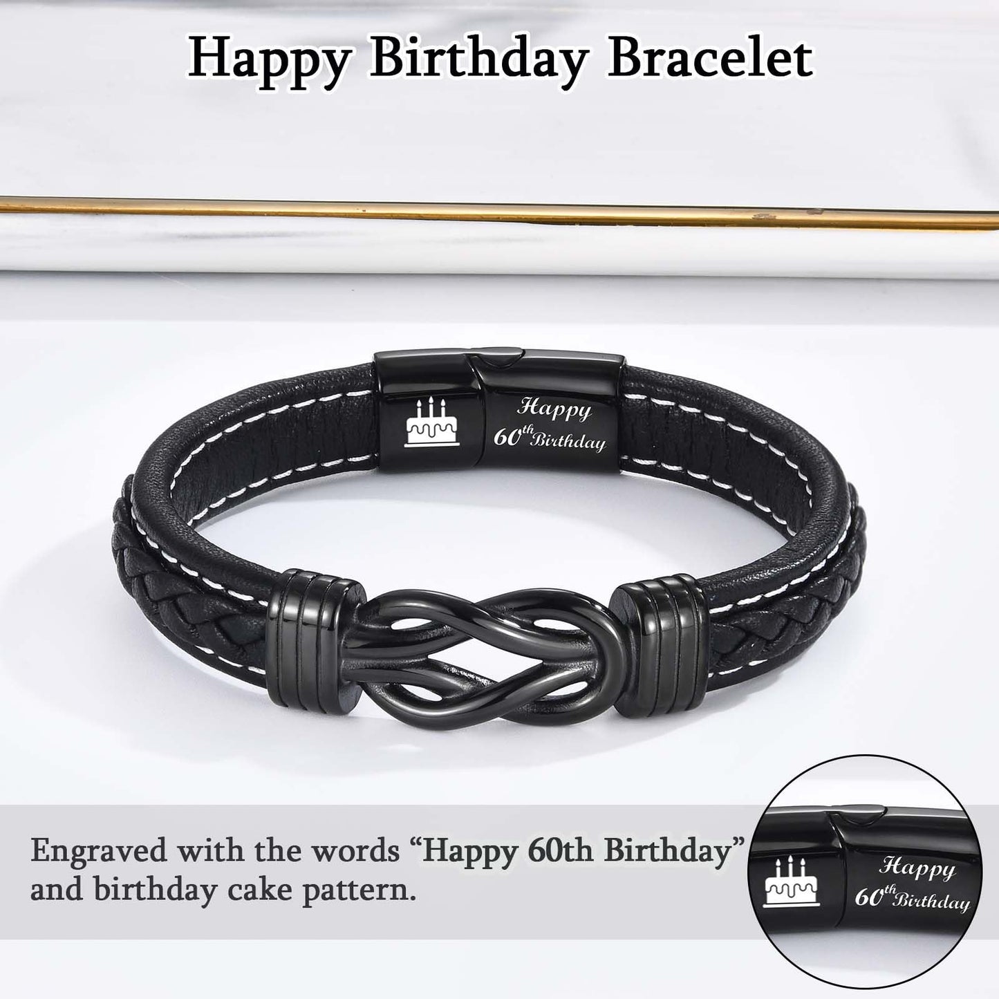 60th Birthday Gifts for Men, 60 Year Old Birthday Gifts Happy 60th Birthday Card Decorations Supplies for Men Him Son Brother Nephew Best Friend Dad Uncle Husband Grandpa