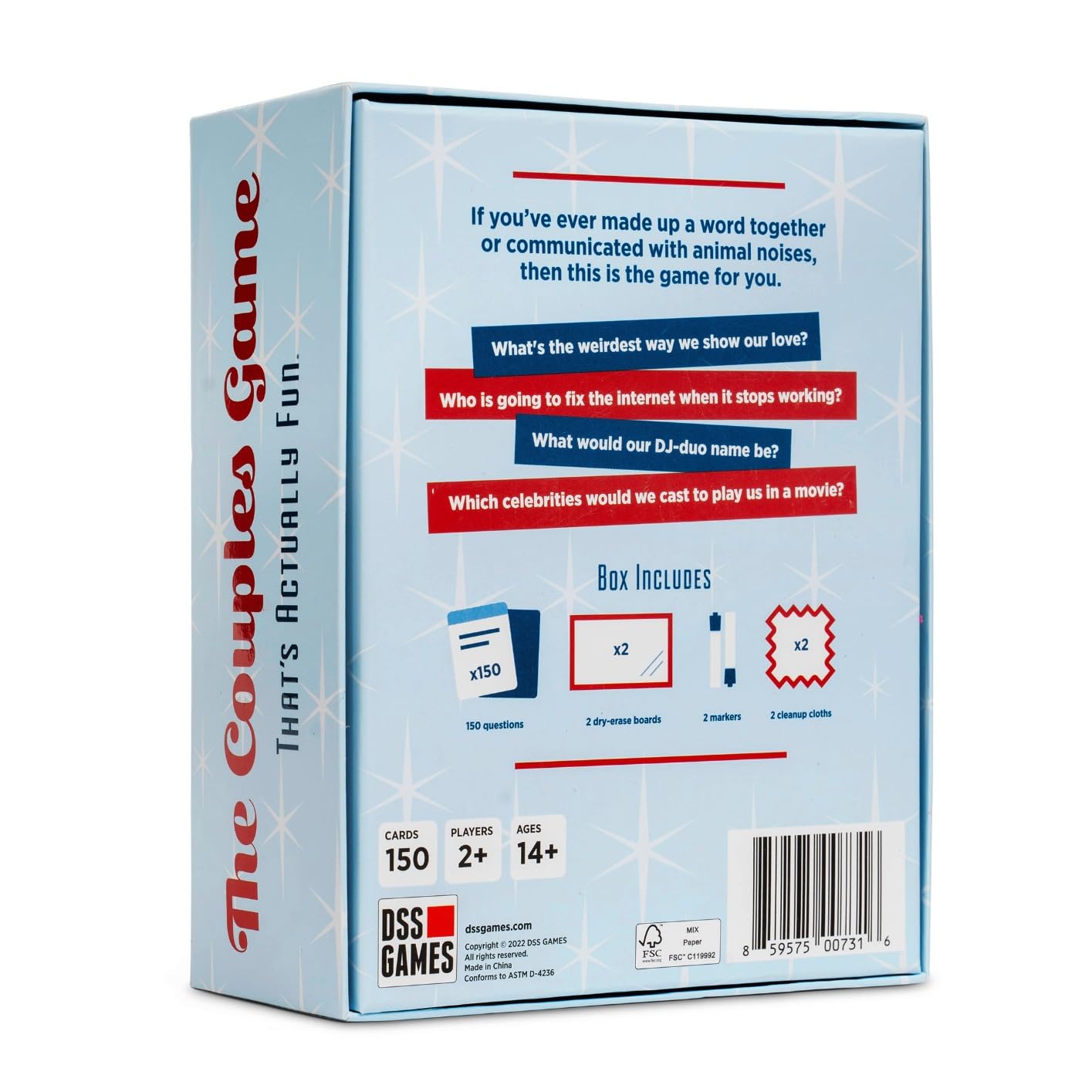 DSS Games The Couples Game That's Actually Fun [Date Night, Idea, Relationship Card Game, Pair Activity, 2 Players for Adults, Gift for Her, Gift for Him]