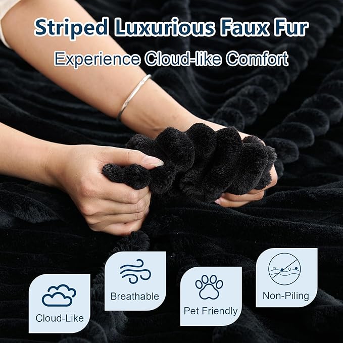 137" Cloud Sectional Couch with L-Shape Chaise, Modern Corduroy Boneless Couch for Living Room,Memory Foam Sofa with Deep Seat,No Assembly Required (Black,Right-Facing Chaise)
