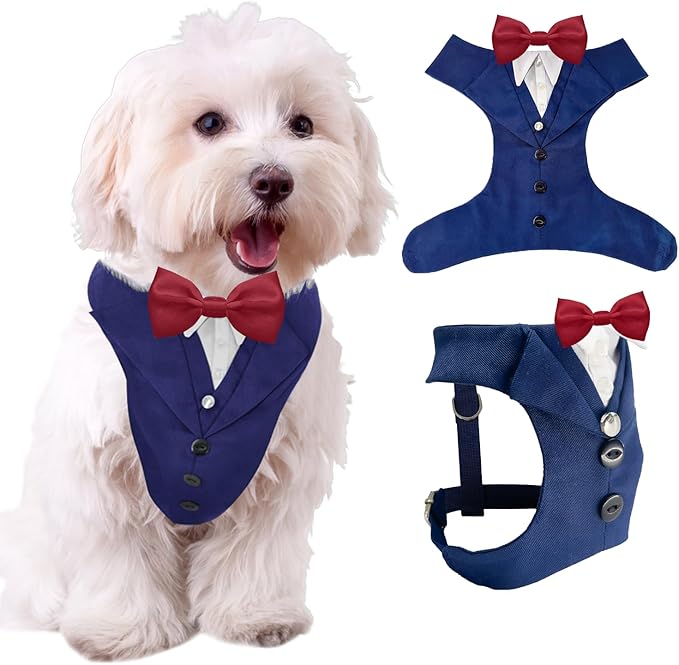 AVERYDAY Dog Tuxedo for Wedding Outfit, Dog Suit and Tie Costumes for Birthday, Halloween, Cosplay, Christmas Party, Pet F...