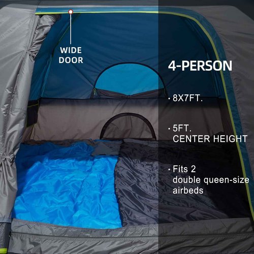 CAMEL CROWN Tents for Camping 4 Person Tent Waterproof Easy Setup Backpacking Tents with Floor Mats 3/4/5 Person Family Tent for Outdoor Hiking