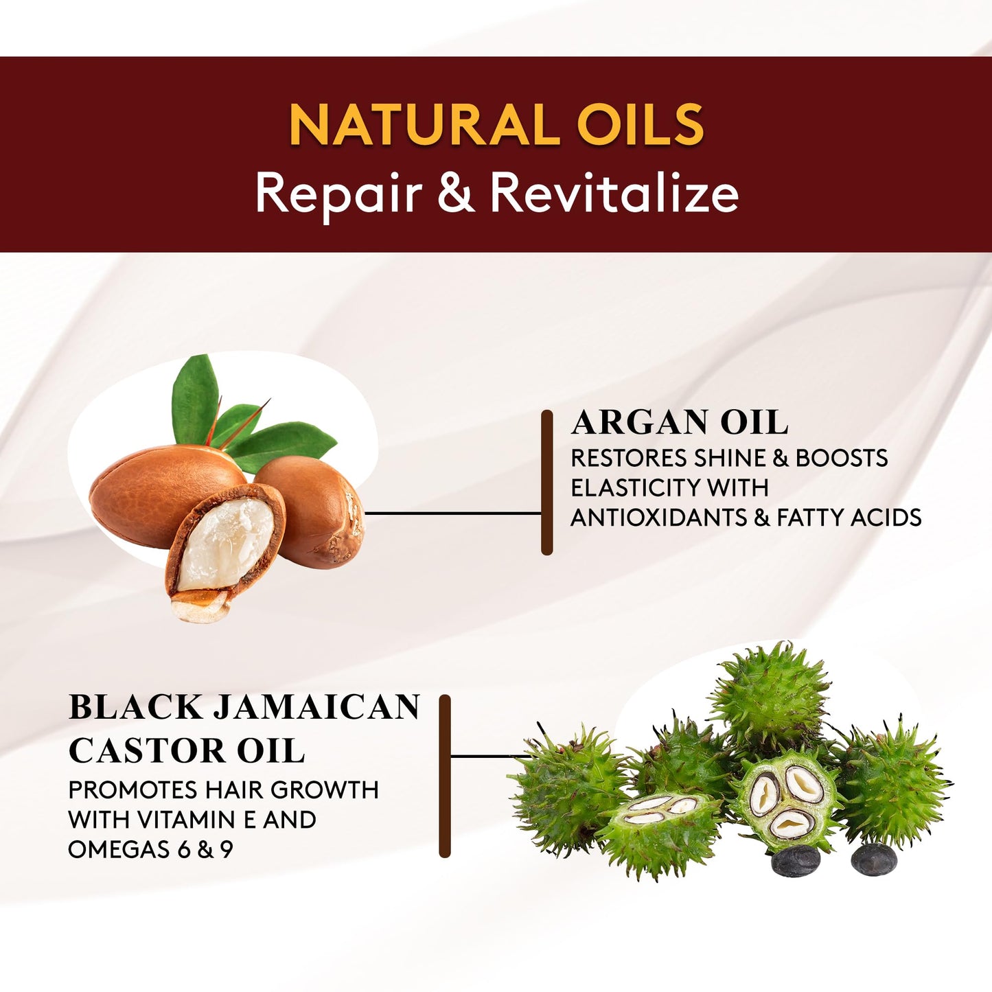 OKAY Black Jamaican Castor Oil Leave In Conditioner - Hair Moisturizer for Women and Men, Natural Hair Product for Hair Growth,