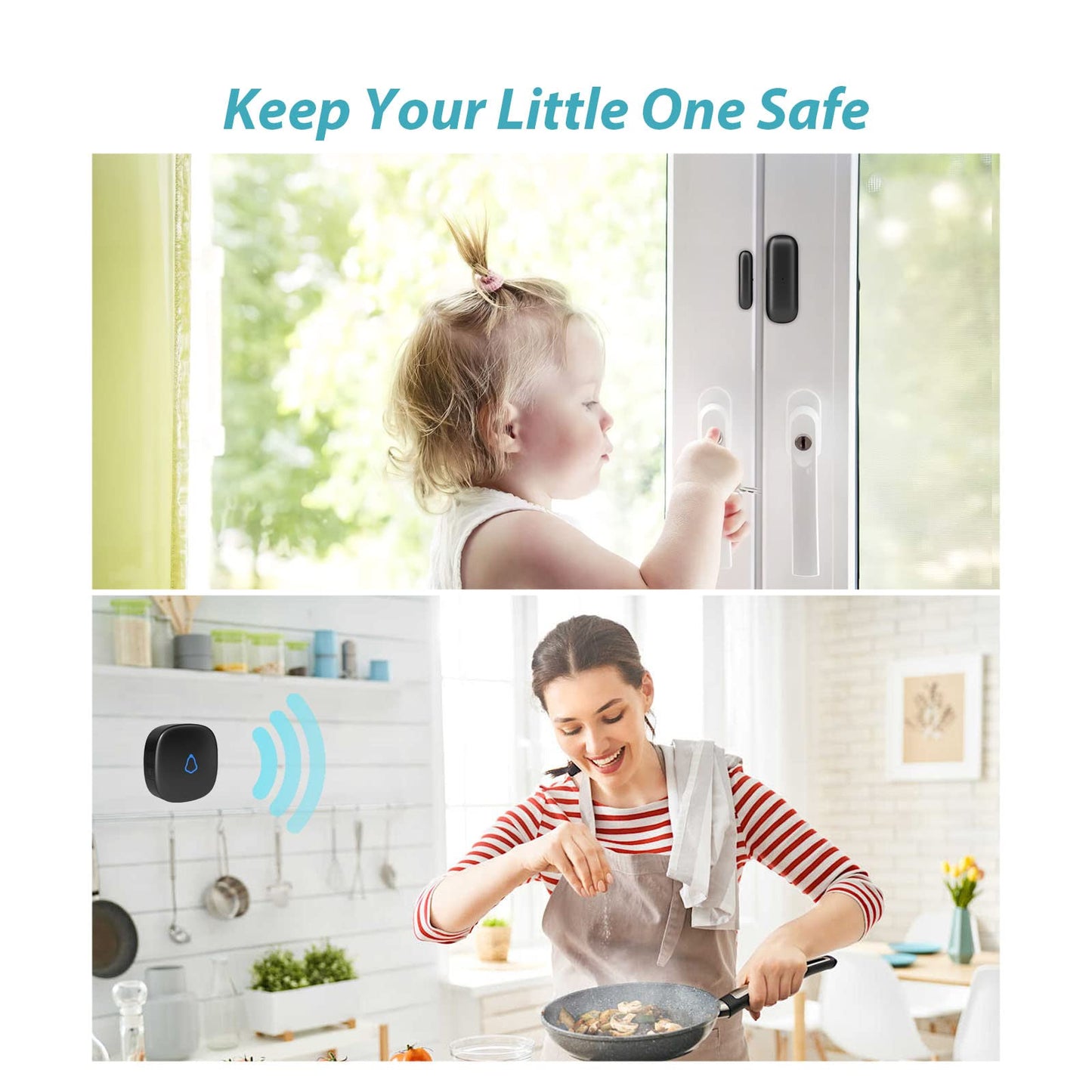 Metak Door Chime, Wireless Door Open Contact Sensor Alarm With 500 Ft Range, 58 Chimes And 5 Volume Levels For Business/Store/Ho