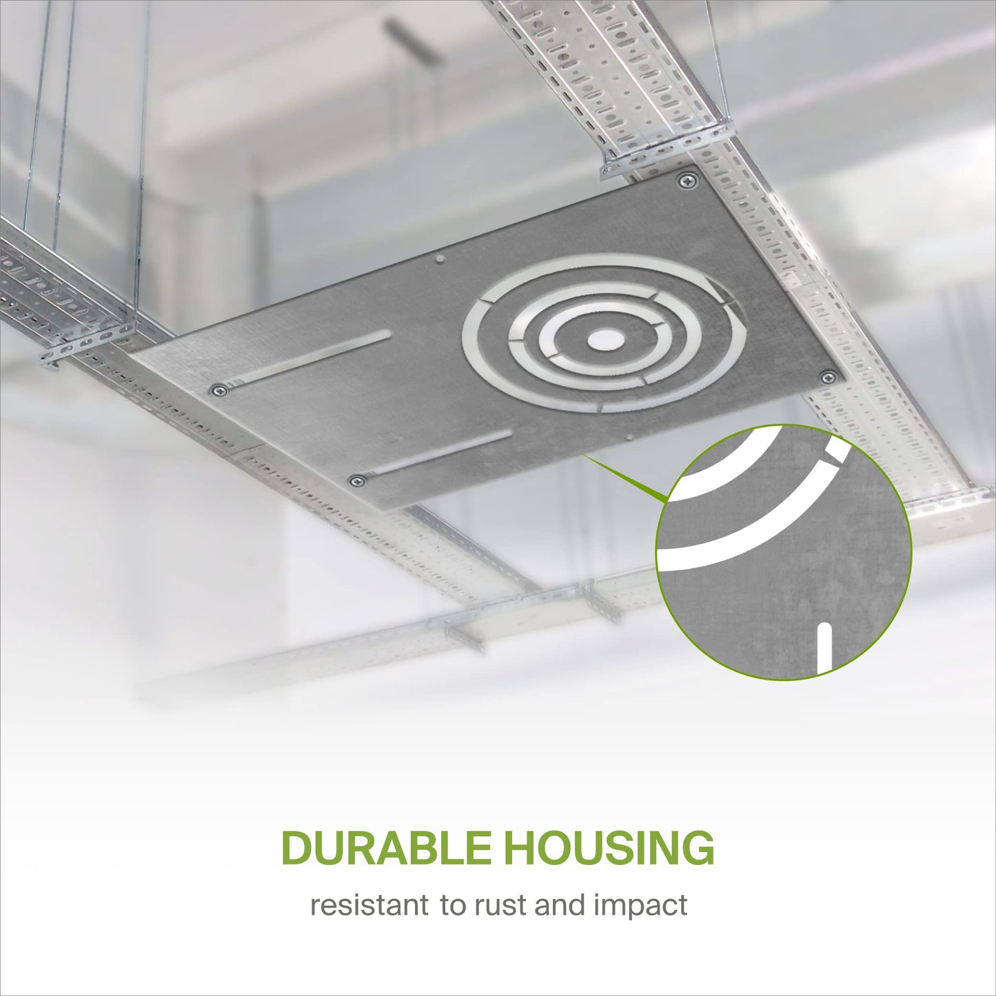 ASD 13 Inch New Construction Mounting Plate with Asymmetric Round Hole - 3/4/6 Inch Flat Steel Rough in Wafer Light Bracket, Shallow LED Recessed Lighting Housing, 72 Pack