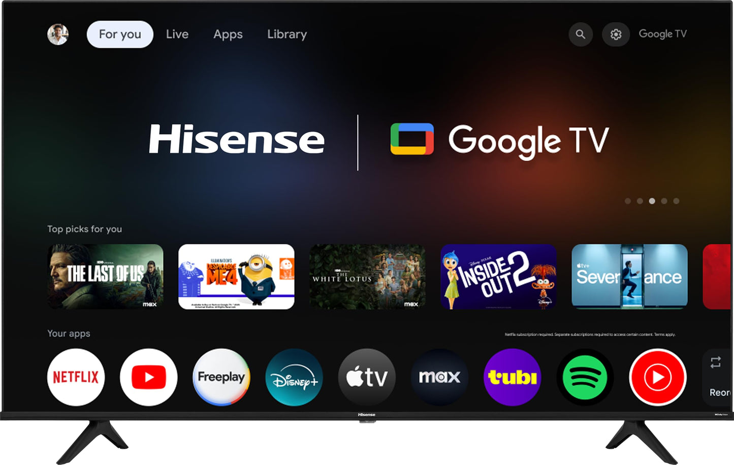 Hisense 43-Inch Class A6 Series 4K Uhd Smart Google Tv With Alexa Compatibility, Dolby Vision Hdr, Dts Virtual X, Sports & Game